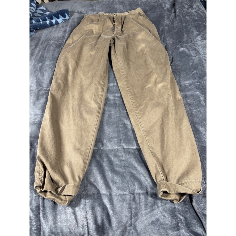 STRUCTURE Khaki Pleated Cotton Men's Pants 33R